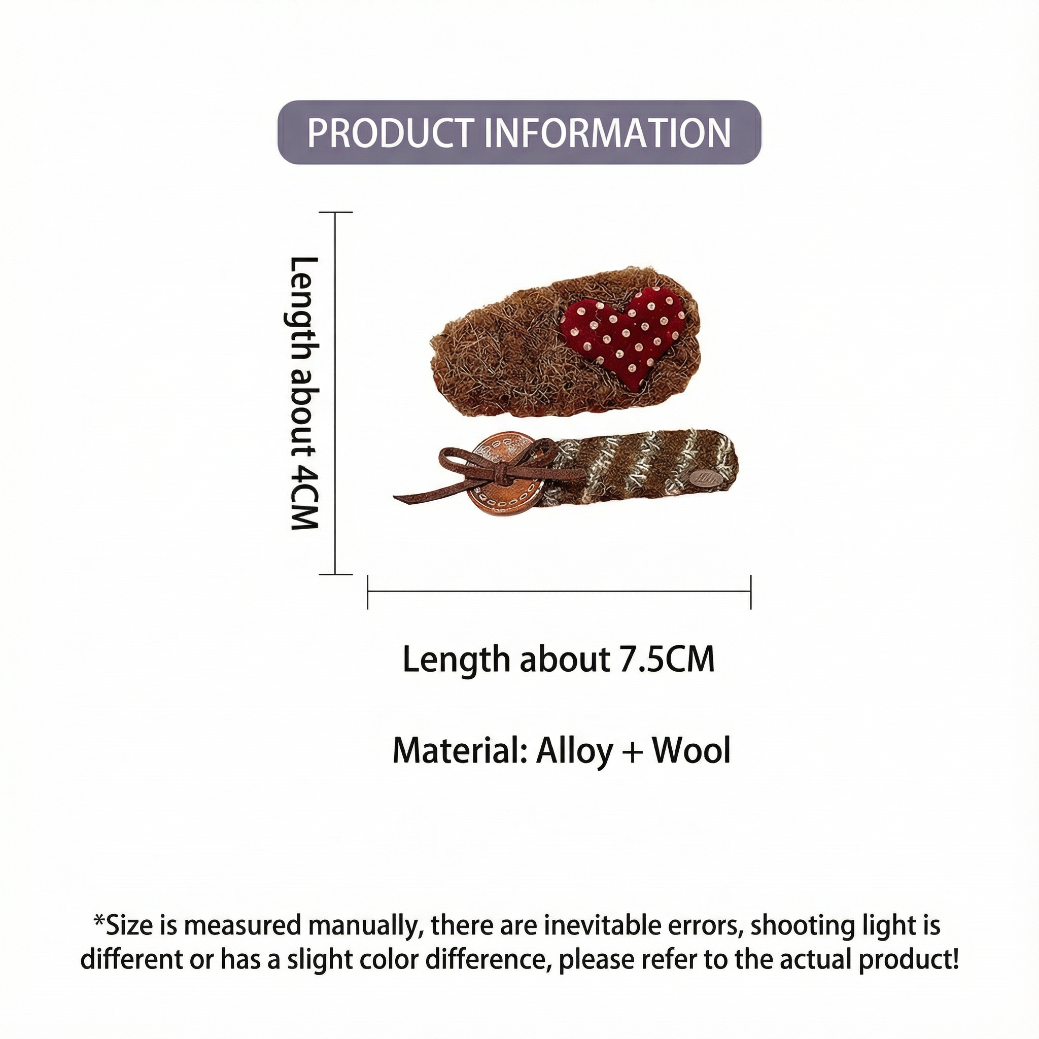 MaimaiLab Fabric Hair Clip Set