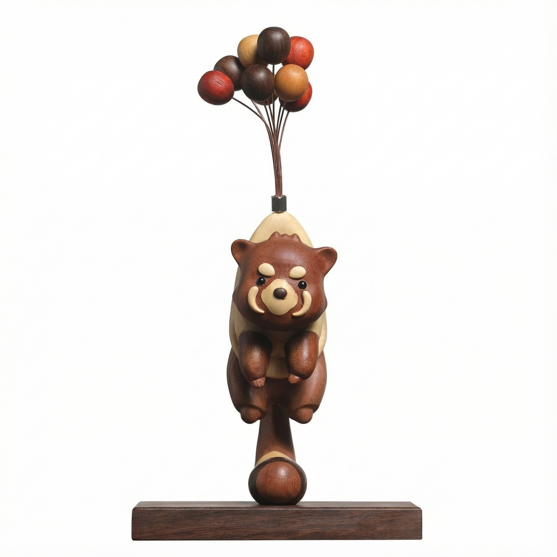 MaimaiLab Wooden Bear Balance Sculpture