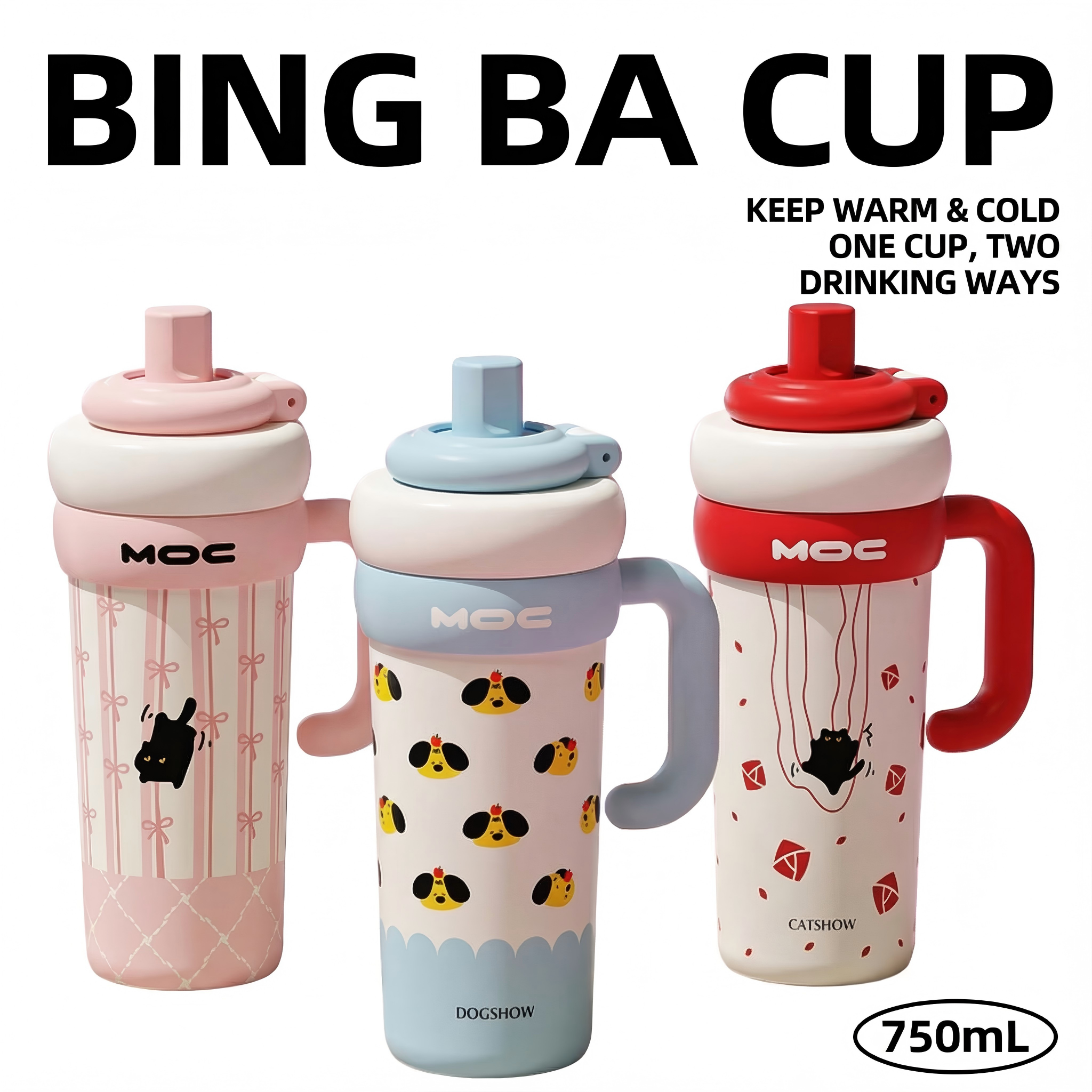 MaimaiLab Insulated Straw Bottle – 750ml