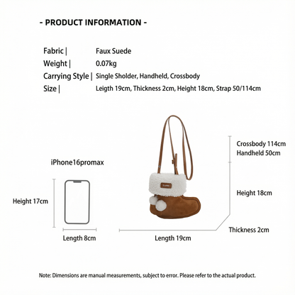 Soft Suede Mini Crossbody Bag for Everyday Use