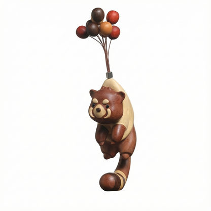 MaimaiLab Wooden Bear Balance Sculpture