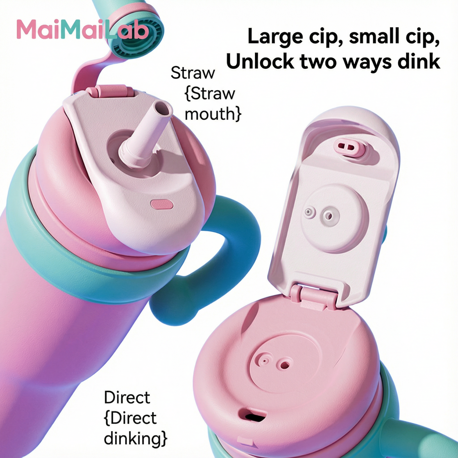MaimaiLab Insulated Straw Bottle – 1000ml