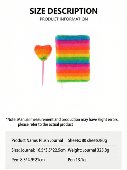 MaimaiLab Rainbow Plush Notebook Set
