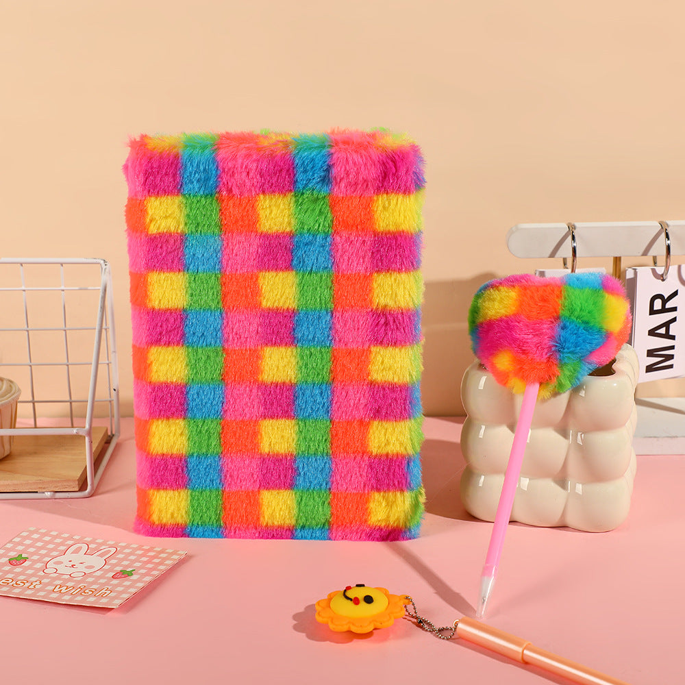 MaimaiLab Rainbow Plush Notebook Set
