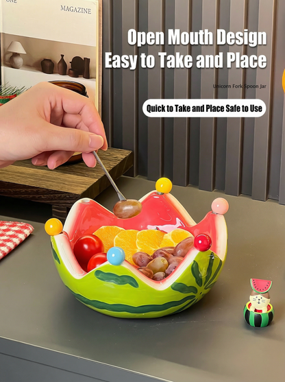 MaimaiLab Watermelon Ceramic Fruit Bowl