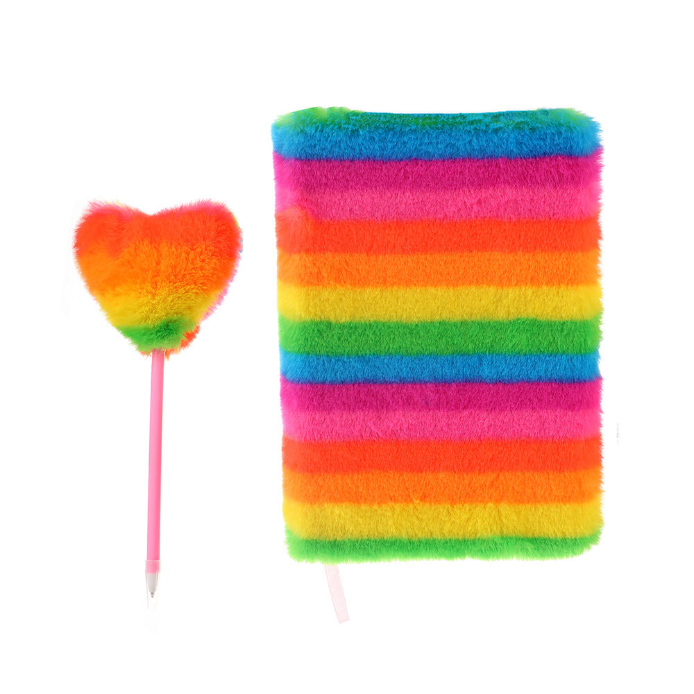 MaimaiLab Rainbow Plush Notebook Set