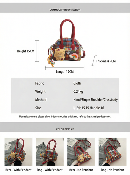 MaimaiLab Bear Charm Mini Crossbody Bag