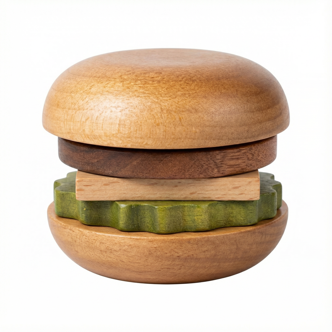 MaiMaiLab Burger Stack Wooden Coaster